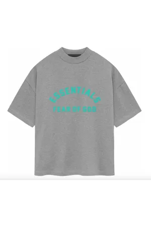FEAR OF GOD Homme, Tops, Gris, Taille: S T-shirt Lourd Gris Foncé