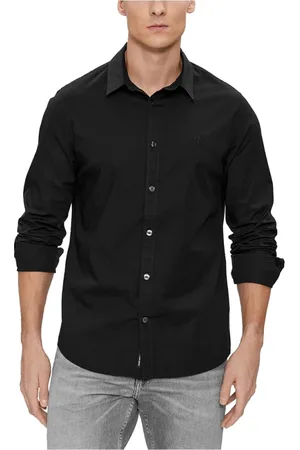 Calvin Klein Homme, Chemises, Noir, Taille: M Chemise Noire Urbaine