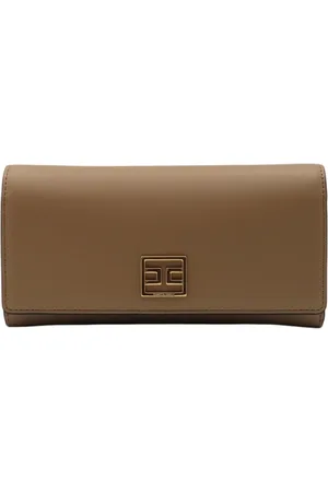 Elisabetta Franchi Femme, Accessoires, Brun, Taille: ONE Size Portefeuille Marron avec Texture Brillante