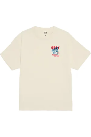 Obey Homme, Tops, , Taille: XL Tee Artistique avec Impression Latérale et au Dos