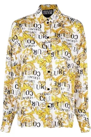 VERSACE Femme, Blouses et Chemises, Multicolore, Taille: 38 FR Chemise Manches Longues Lys Doré