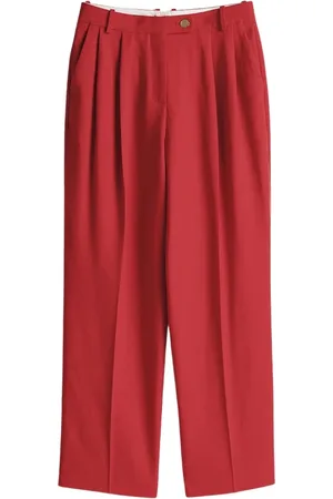 Tommy Hilfiger Femme, Pantalons, Rouge, Taille: 38 FR Pantalon Rouge Slim Fit