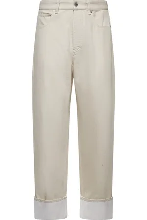 Bottega Veneta Homme, Jeans, Blanc, Taille: L Jean Large Jambe Stone Wash