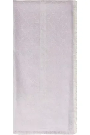 Twin-Set Femme, Accessoires, Violet, Taille: ONE Size Écharpe acrylique à motif avec bords effilochés