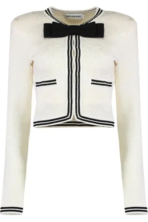 Self-Portrait Femme, Pulls, , Taille: 42 FR Cardigan en tricot jacquard avec