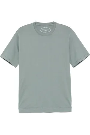FEDELI Homme, Tops, Vert, Taille: L T-shirt en coton Made in Italy