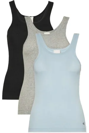 Calvin Klein Femme, Tops, Multicolore, Taille: 40 FR Débardeur côtelé - Ensemble multicolore