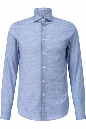 FEDELI Homme, Chemises, Bleu, Taille: M Chemise Légère en Coton