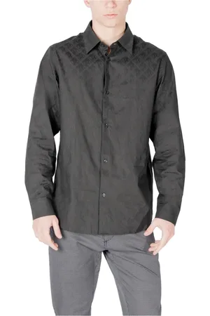 Armani Exchange Homme, Chemises, Noir, Taille: 2XL Chemise élégante à manches longues pour homme