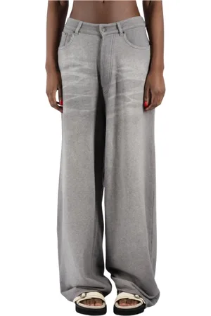 Acne Studios Femme, Jeans, Gris, Taille: 40 FR Pantalon en Coton Gris Chiné