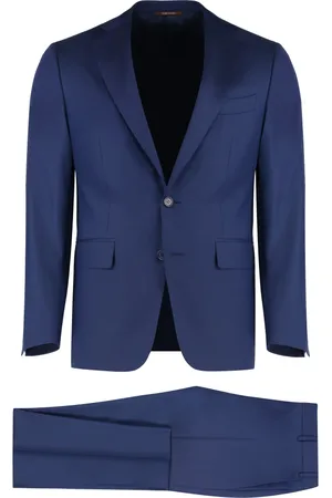 CANALI Homme, Costumes, Bleu, Taille: M Costume Veste Pantalon Laine