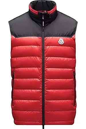 Moncler Homme, Vestes, Rouge, Taille: S Gilet matelassé élégant pour hommes