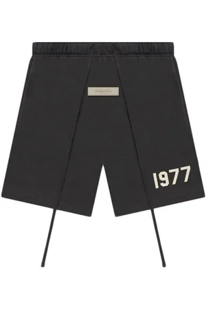FEAR OF GOD Homme, Shorts, Noir, Taille: M Shorts Essentials 1977 Iron Avoine Foncé