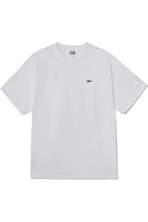 Obey Homme, Tops, Blanc, Taille: S Tee-shirt Graphique Œil Audacieux