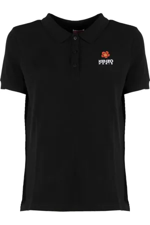 Kenzo Femme, Tops, Noir, Taille: 42 FR Polo Noir avec Logo Crest
