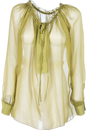 Alberta Ferretti Femme, Blouses et Chemises, Vert, Taille: 38 FR Chemise Élégante pour Femmes