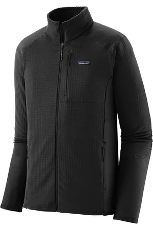 Patagonia Homme, Sport, Noir, Taille: 38 FR Veste noire R1 pour les aventures en plein air