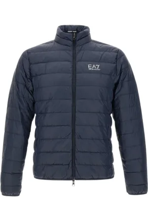EA7 Homme, Vestes, Bleu, Taille: 2XL Collection de Manteaux Élégants