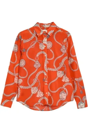 GANT Femme, Blouses et Chemises, , Taille: 48 FR Chemise Coton Soie Imprimé Nautique