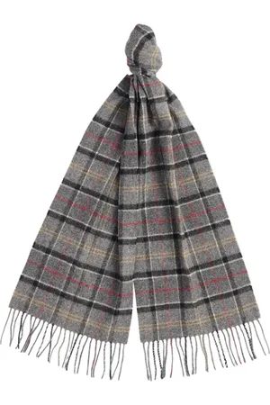 Barbour Homme, Accessoires, Multicolore, Taille: ONE Size Écharpe en laine à motifs avec bords effilochés