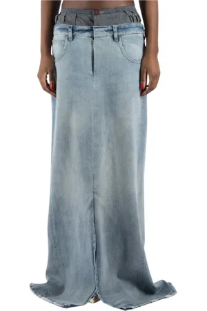 Maison Margiela Femme, Jupes, Bleu, Taille: 36 FR Jupe en Denim Bleu Clair