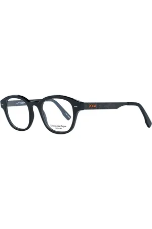 Ermenegildo Zegna Homme, Accessoires, Noir, Taille: ONE Size Montures optiques rondes noires pour hommes
