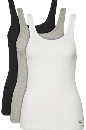 Calvin Klein Femme, Tops, Multicolore, Taille: 42 FR Débardeur côtelé multipack