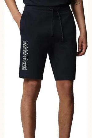 Napapijri Homme, Shorts, Bleu, Taille: S Short Bermuda en Coton avec Cordon de Serrage