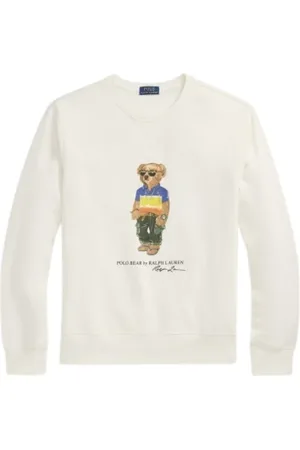 Ralph Lauren Homme, Pulls, Blanc, Taille: XL Polo Bear SweaT-shirt Casual Style