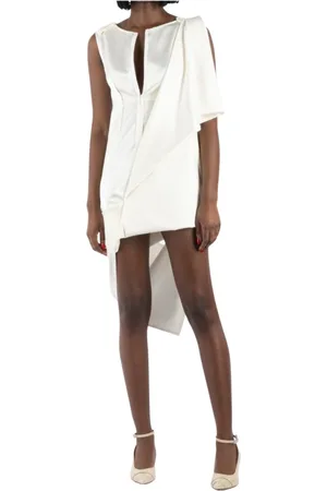 Maison Margiela Femme, Robes, Blanc, Taille: 36 FR Robe Blanche Épaules Dénudées