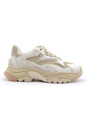 Ash Femme, Chaussures, Multicolore, Taille: 39 EU Baskets Blanches en Cuir Semelle Plateforme