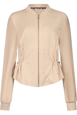 Liu Jo Femme, Vestes, , Taille: 38 FR Sweat à Capuche Brodé Bomber Zip