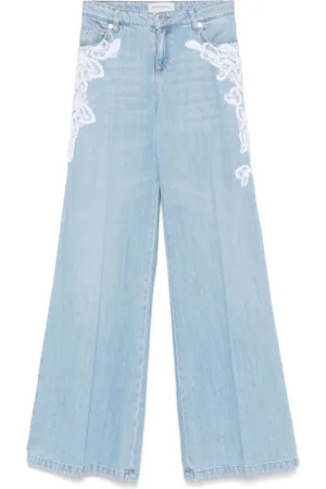 ERMANNO SCERVINO Femme, Jeans, Bleu, Taille: 38 FR Jean Bleu Clair au Style Classique