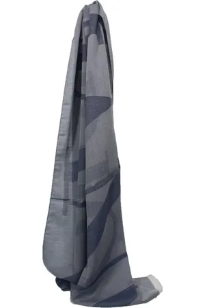 Emporio Armani Homme, Accessoires, Bleu, Taille: ONE Size Écharpe Modal avec Bords Effilochés