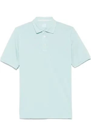FEDELI Homme, Tops, Bleu, Taille: L Polo en Coton Classique