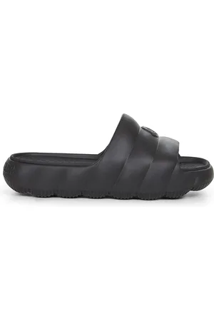 Moncler Femme, Chaussures, Noir, Taille: 35 EU Sandales noires matelassées à enfiler