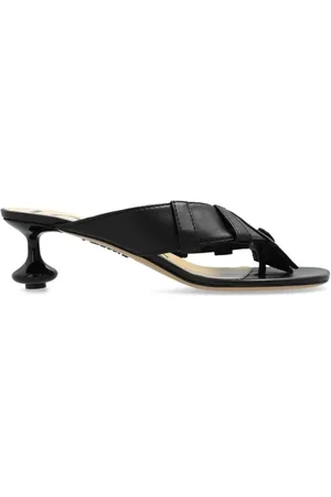 Loewe Femme, Chaussures, Noir, Taille: 36 EU Sandales en cuir avec talon Toy