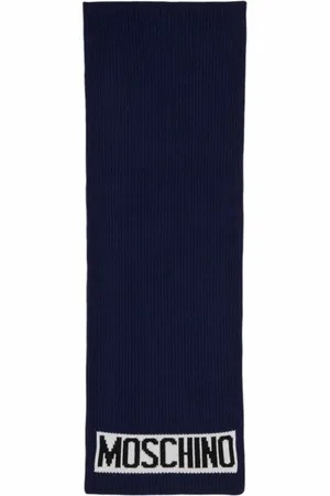 Moschino Homme, Accessoires, Bleu, Taille: ONE Size Écharpe Homme Laine Mélangée