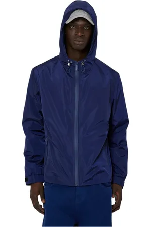 John Richmond Homme, Vestes, Bleu, Taille: L Veste en nylon avec logo, poignets élastiques