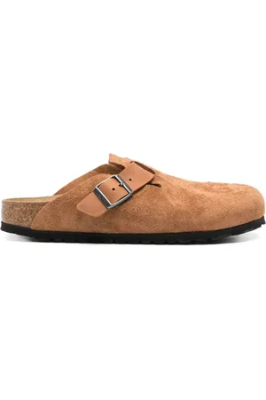 Birkenstock Homme, Chaussures, Brun, Taille: 43 EU Chaussons Boston - Fermeture Boucle