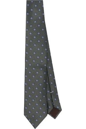 CANALI Homme, Accessoires, Vert, Taille: ONE Size Cravate de Luxe en Soie Fabriquée en Italie