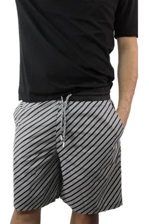 Emporio Armani Homme, Shorts, Noir, Taille: L Short bermuda en coton rayé