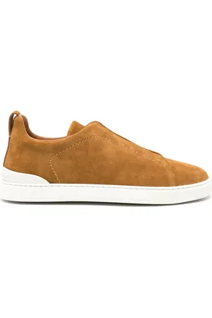 Ermenegildo Zegna Homme, Chaussures, Brun, Taille: 44 EU Suede Triple Stitch Baskets