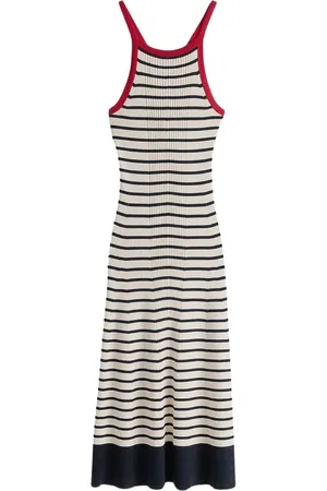 Tommy Hilfiger Femme, Robes, Multicolore, Taille: 38 FR Robe Rayée en Soie