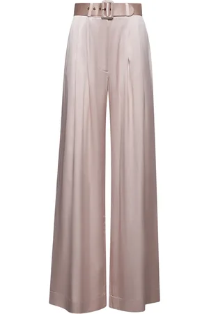 ZIMMERMANN Femme, Pantalons, Rose, Taille: 38 FR Pantalon palazzo en soie rose