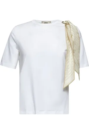 HERNO Femme, Tops, Blanc, Taille: 36 FR T-shirts et Polos à encolure ras du cou