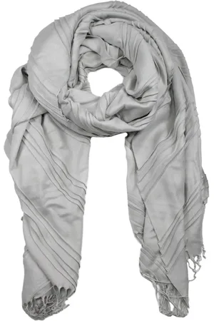 Emporio Armani Femme, Accessoires, Gris, Taille: ONE Size Écharpe Viscose Polyester Effilochée