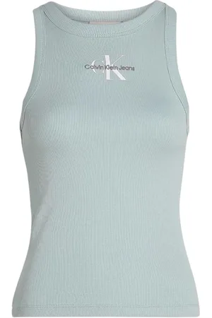 Calvin Klein Femme, Tops, Bleu, Taille: 40 FR Débardeur sans manches bleu clair