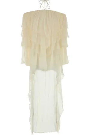 BLUMARINE Femme, Robes, , Taille: 36 FR Robe en Crêpe Ivoire pour Femmes