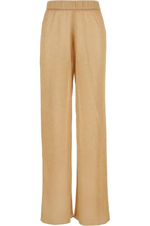 Oseree Femme, Pantalons, Brun, Taille: 38 FR Tech Fabric Elastic Waist Pants Grey